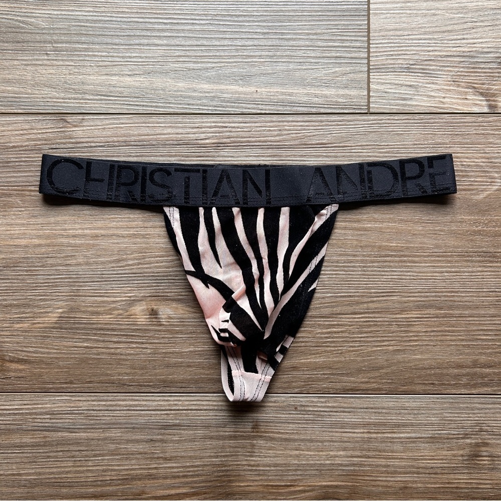 Andrew Christian | Palmero Sheer Thong w/ ALMOST NAKED in Black Sand (Small)